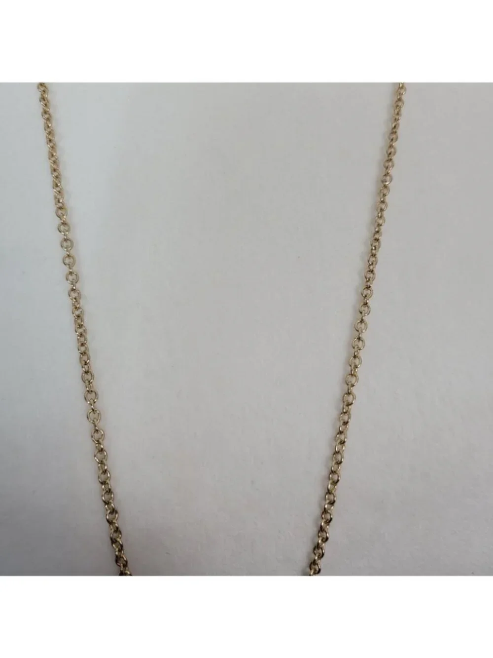 Banana Republic White Teardrop Pendant Necklace Gold Tone 36